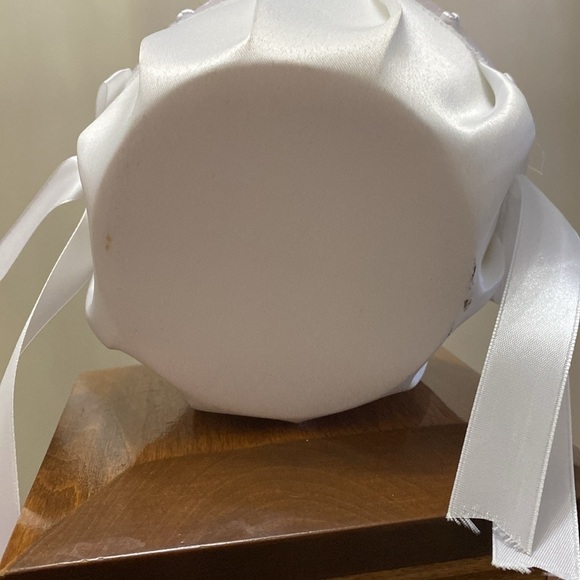 Flower Girl Basket for wedding with bowknot Flower Basket White - Picture 6 of 11